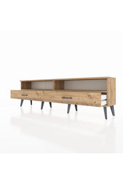 Arges TV Ünitesi 2 Raflı 2 Çekmeceli  176x30x51 Çam-Çam/Çam