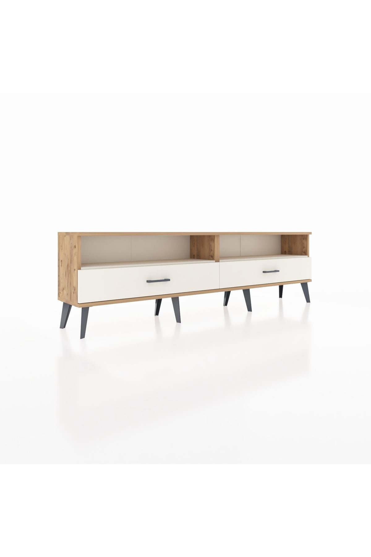 Arges TV Ünitesi 2 Raflı 2 Çekmeceli  176x30x51 Çam-Aytaşı/Aytaşı