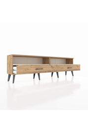 Arges TV Ünitesi 2 Raflı 2 Çekmeceli  176x30x51 Çam-Aytaşı/Çam