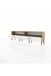 Arges TV Ünitesi 2 Raflı 2 Çekmeceli  176x30x51 Çam-Antrasit/Aytaşı