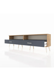 Arges TV Ünitesi 2 Raflı 2 Çekmeceli  176x30x51 Çam-Antrasit/Antrasit