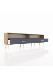 Arges TV Ünitesi 2 Raflı 2 Çekmeceli  176x30x51 Çam-Antrasit/Antrasit