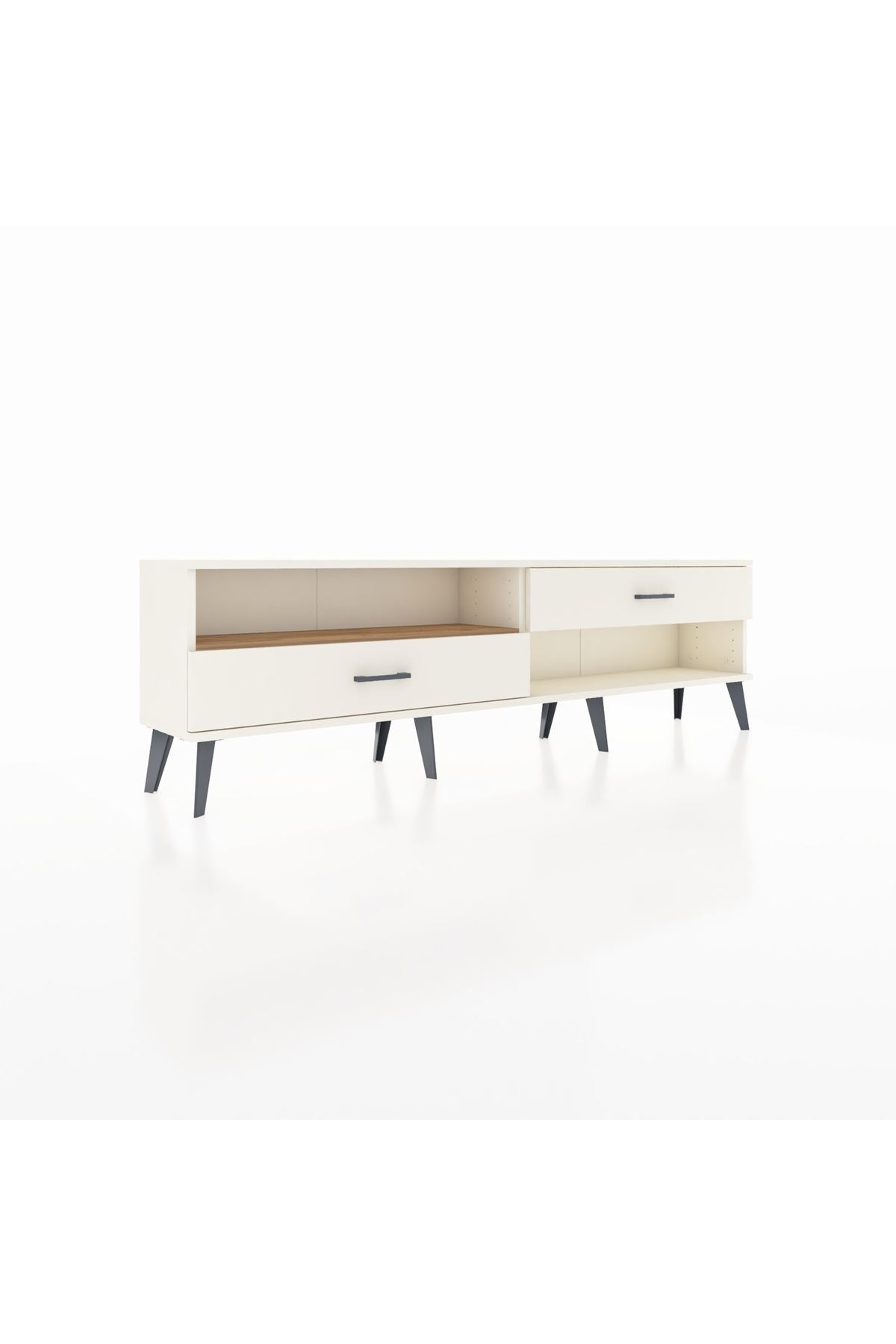 Arges TV Ünitesi Tek Raflı 2 Çekmeceli  176x30x51 Aytaşı-Çam/Aytaşı