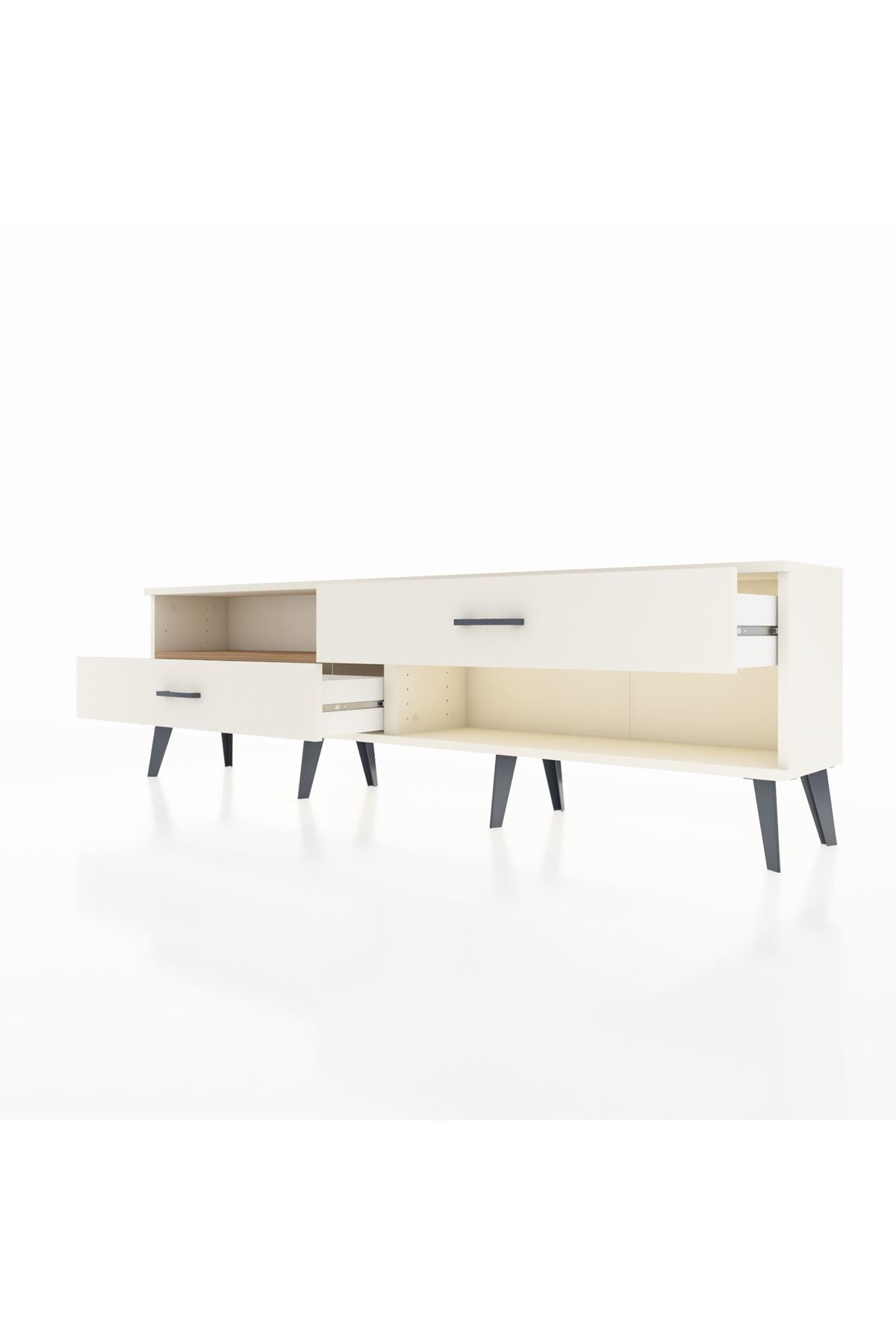 Arges TV Ünitesi Tek Raflı 2 Çekmeceli  176x30x51 Aytaşı-Çam/Aytaşı