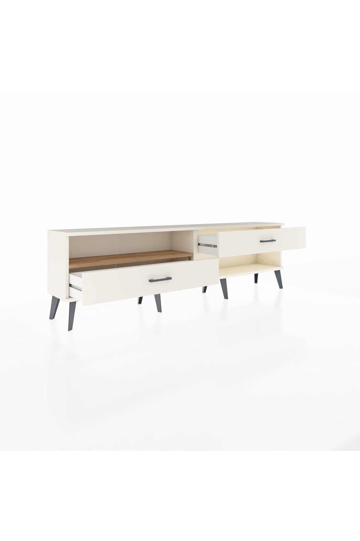 Arges TV Ünitesi Tek Raflı 2 Çekmeceli  176x30x51 Aytaşı-Çam/Aytaşı