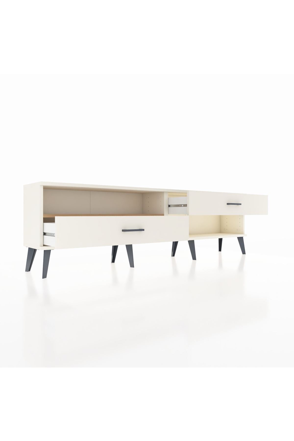 Arges TV Ünitesi Tek Raflı 2 Çekmeceli  176x30x51 Aytaşı-Çam/Aytaşı