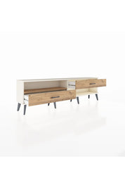 Arges TV Ünitesi Tek Raflı 2 Çekmeceli  176x30x51 Aytaşı-Çam/Çam