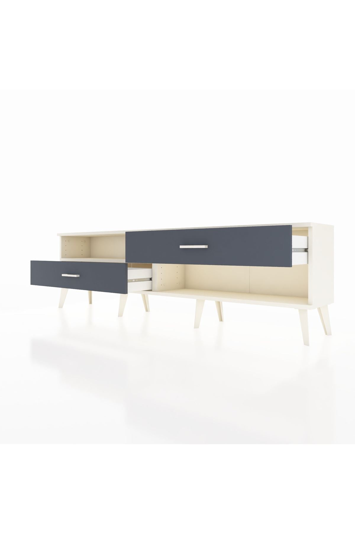 Arges TV Ünitesi Tek Raflı 2 Çekmeceli  176x30x51 Aytaşı-Aytaşı/Antrasit