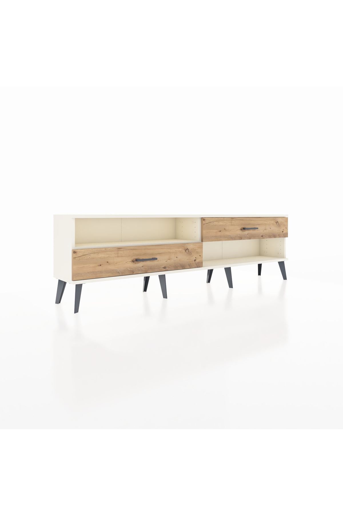 Arges TV Ünitesi Tek Raflı 2 Çekmeceli  176x30x51 Aytaşı-Aytaşı/Çam