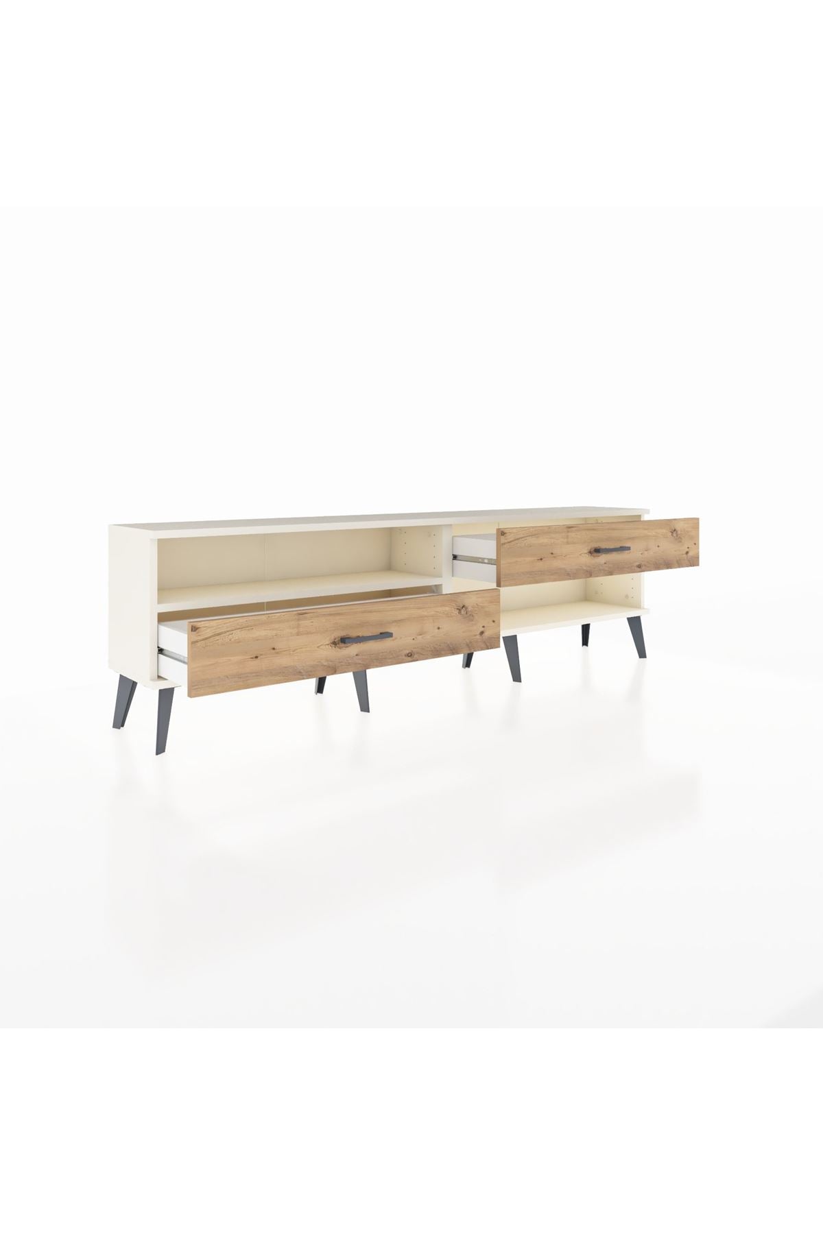 Arges TV Ünitesi Tek Raflı 2 Çekmeceli  176x30x51 Aytaşı-Aytaşı/Çam