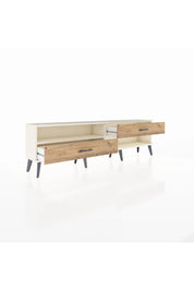 Arges TV Ünitesi Tek Raflı 2 Çekmeceli  176x30x51 Aytaşı-Aytaşı/Çam