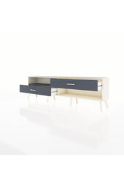 Arges TV Ünitesi Tek Raflı 2 Çekmeceli  176x30x51 Aytaşı-Antrasit/Antrasit