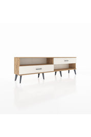 Arges TV Ünitesi Tek Raflı 2 Çekmeceli  176x30x51 Çam-Çam/Aytaşı