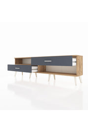 Arges TV Ünitesi Tek Raflı 2 Çekmeceli  176x30x51 Çam-Çam/Antrasit