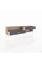 Arges TV Ünitesi Tek Raflı 2 Çekmeceli  176x30x51 Çam-Çam/Antrasit