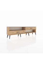 Arges TV Ünitesi Tek Raflı 2 Çekmeceli  176x30x51 Çam-Çam/Çam
