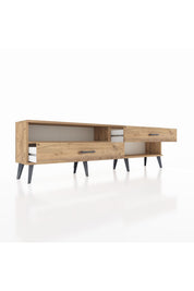 Arges TV Ünitesi Tek Raflı 2 Çekmeceli  176x30x51 Çam-Çam/Çam