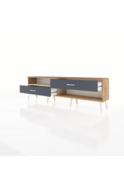 Arges TV Ünitesi Tek Raflı 2 Çekmeceli  176x30x51 Çam-Aytaşı/Antrasit