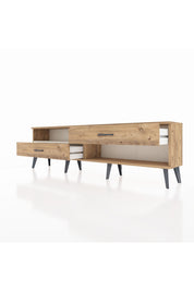 Arges TV Ünitesi Tek Raflı 2 Çekmeceli  176x30x51 Çam-Aytaşı/Çam