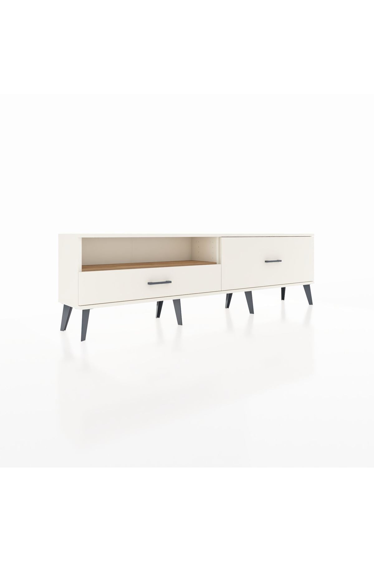 Arges TV Ünitesi Tek Raflı 2 Çekmeceli  176x30x51 Aytaşı-Çam/Aytaşı