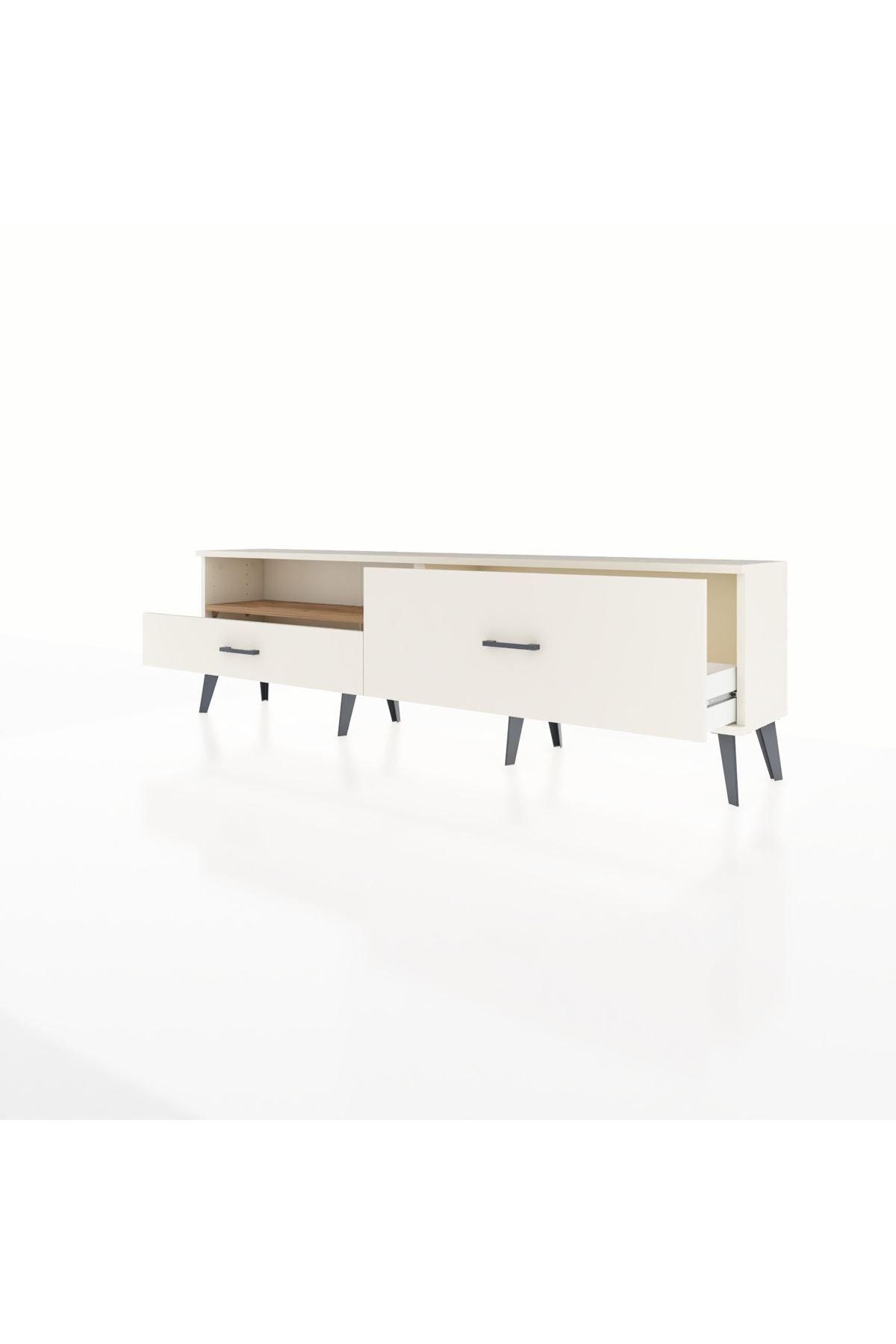 Arges TV Ünitesi Tek Raflı 2 Çekmeceli  176x30x51 Aytaşı-Çam/Aytaşı