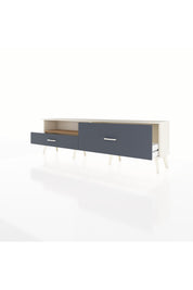 Arges TV Ünitesi Tek Raflı 2 Çekmeceli  176x30x51 Aytaşı-Çam/Antrasit