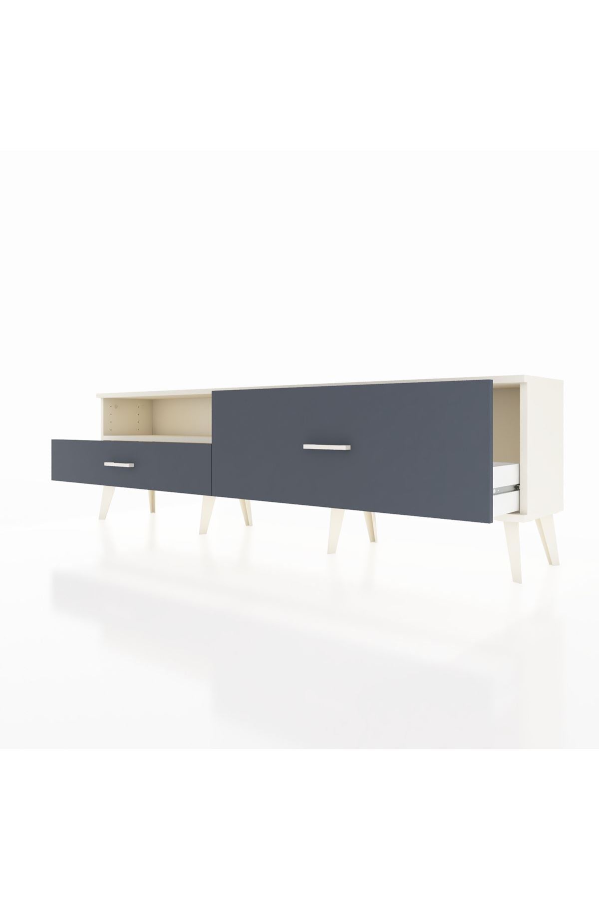 Arges TV Ünitesi Tek Raflı 2 Çekmeceli  176x30x51 Aytaşı-Aytaşı/Antrasit