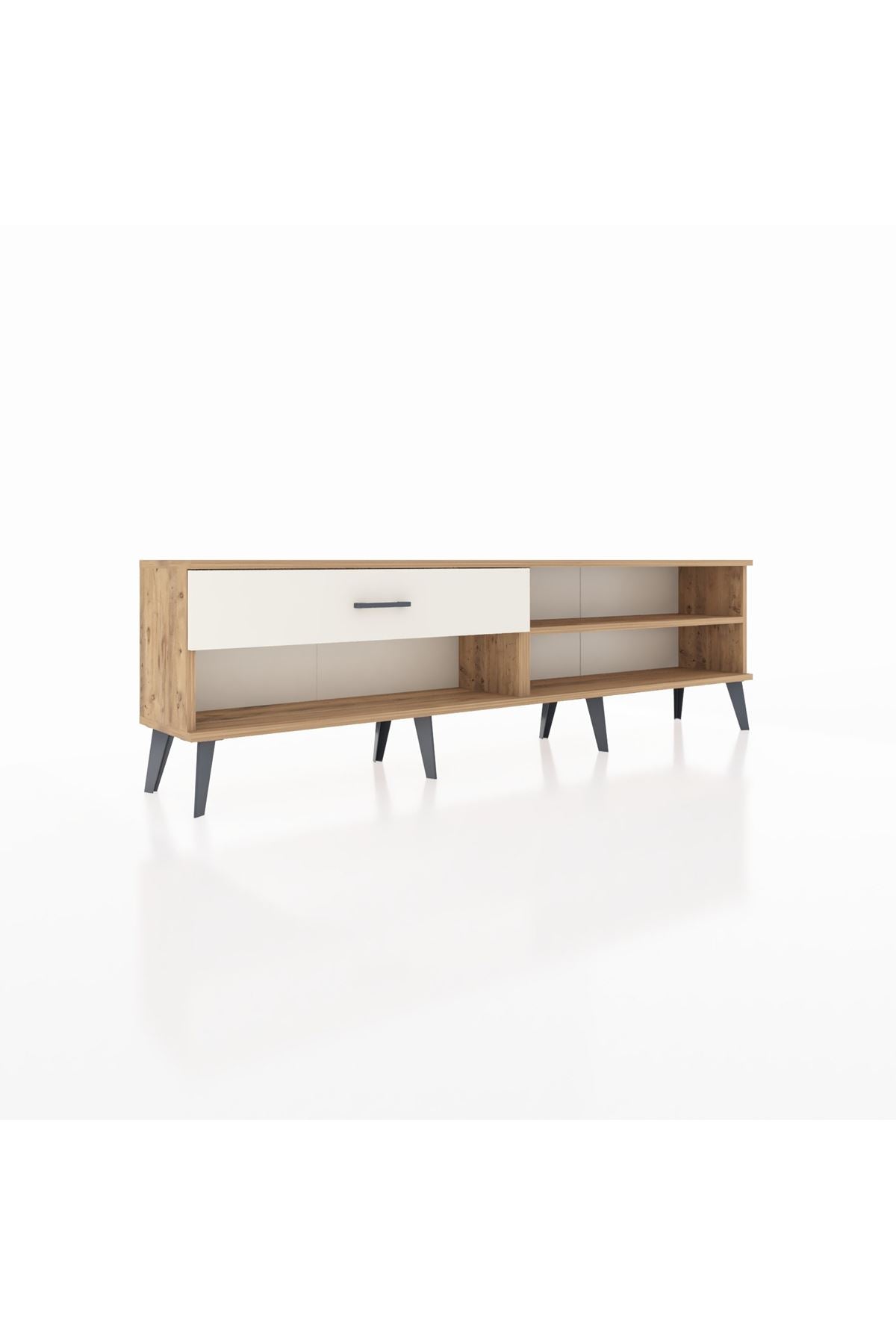 Arges TV Ünitesi Tek Raflı Tek Çekmeceli  176x30x51 Çam-Çam/Aytaşı