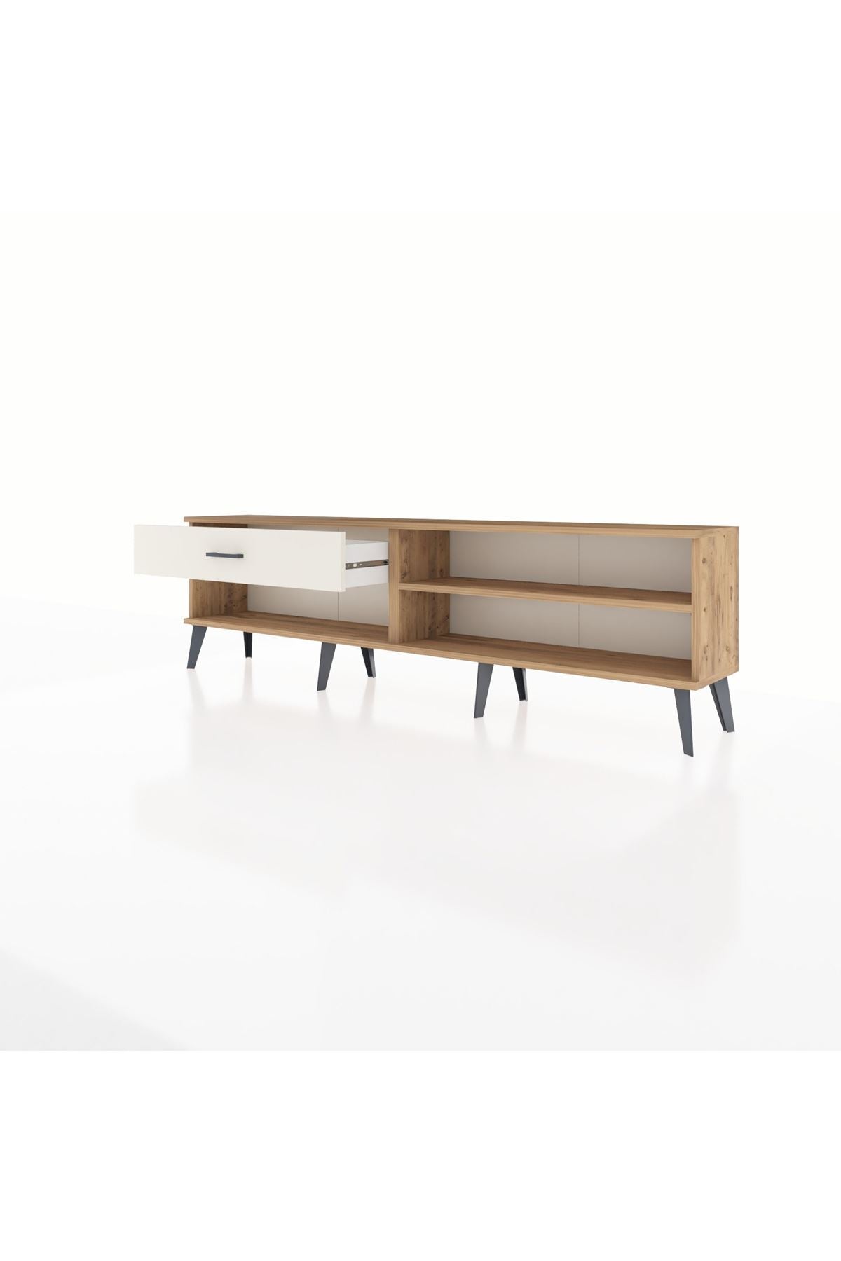 Arges TV Ünitesi Tek Raflı Tek Çekmeceli  176x30x51 Çam-Çam/Aytaşı