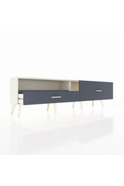 Arges TV Ünitesi Tek Raflı 2 Çekmeceli  176x30x51 Aytaşı-Antrasit/Antrasit