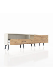 Arges TV Ünitesi Tek Raflı 2 Çekmeceli  176x30x51 Aytaşı-Antrasit/Çam