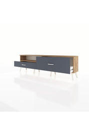 Arges TV Ünitesi Tek Raflı 2 Çekmeceli  176x30x51 Çam-Çam/Antrasit