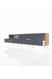 Arges TV Ünitesi Tek Raflı 2 Çekmeceli  176x30x51 Çam-Çam/Antrasit