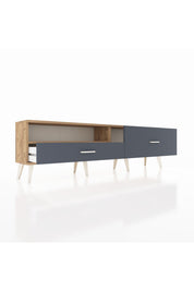 Arges TV Ünitesi Tek Raflı 2 Çekmeceli  176x30x51 Çam-Çam/Antrasit