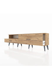 Arges TV Ünitesi Tek Raflı 2 Çekmeceli  176x30x51 Çam-Çam/Çam