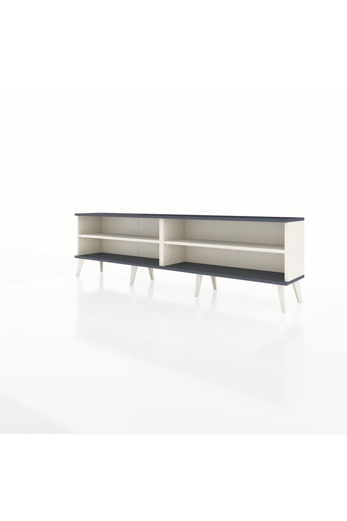 Arges TV Ünitesi 2 Raflı  176x30x51 Aytaşı-Antrasit/Aytaşı