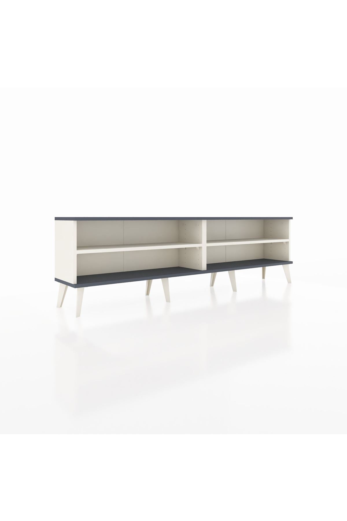 Arges TV Ünitesi 2 Raflı  176x30x51 Aytaşı-Antrasit/Aytaşı