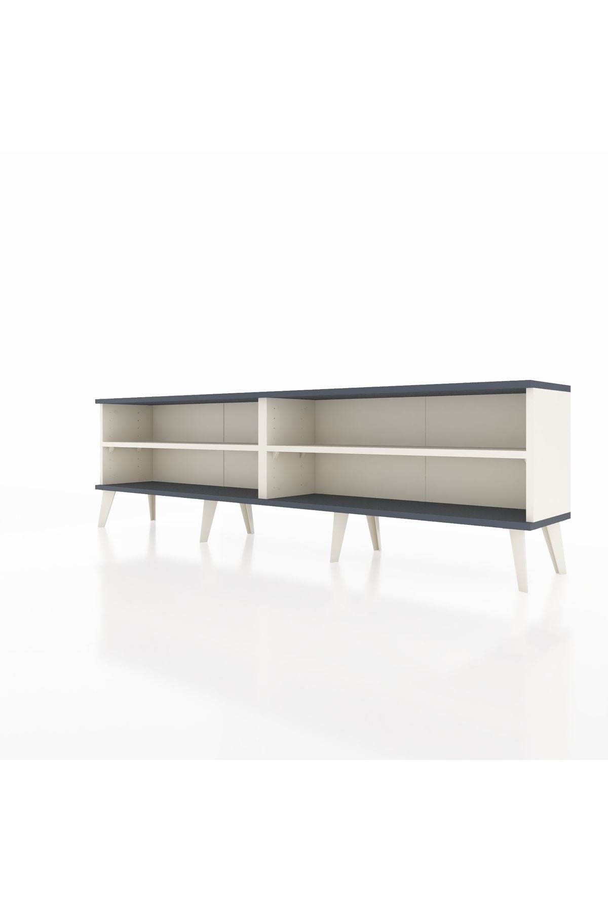 Arges TV Ünitesi 2 Raflı  176x30x51 Aytaşı-Antrasit/Aytaşı