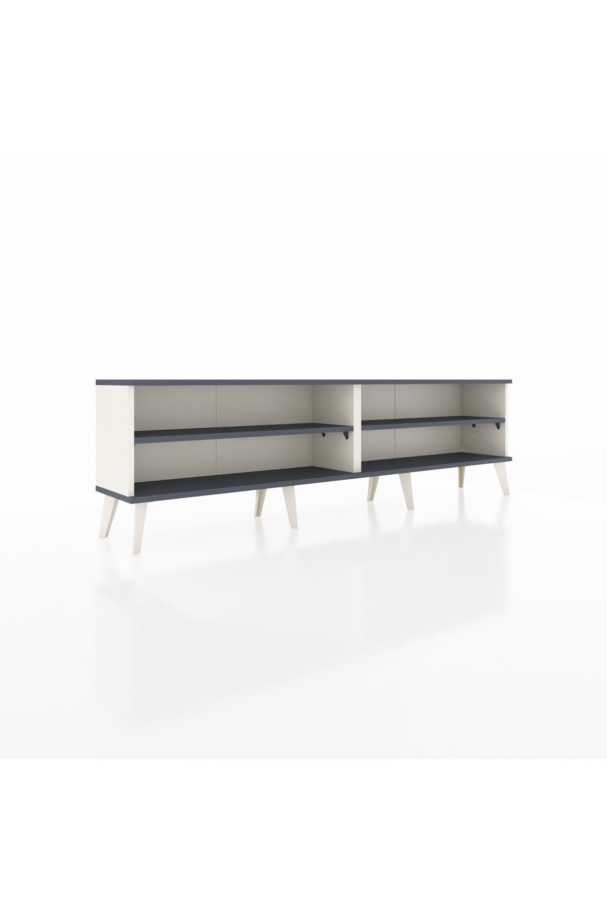 Arges TV Ünitesi 2 Raflı  176x30x51 Aytaşı-Antrasit/Antrasit