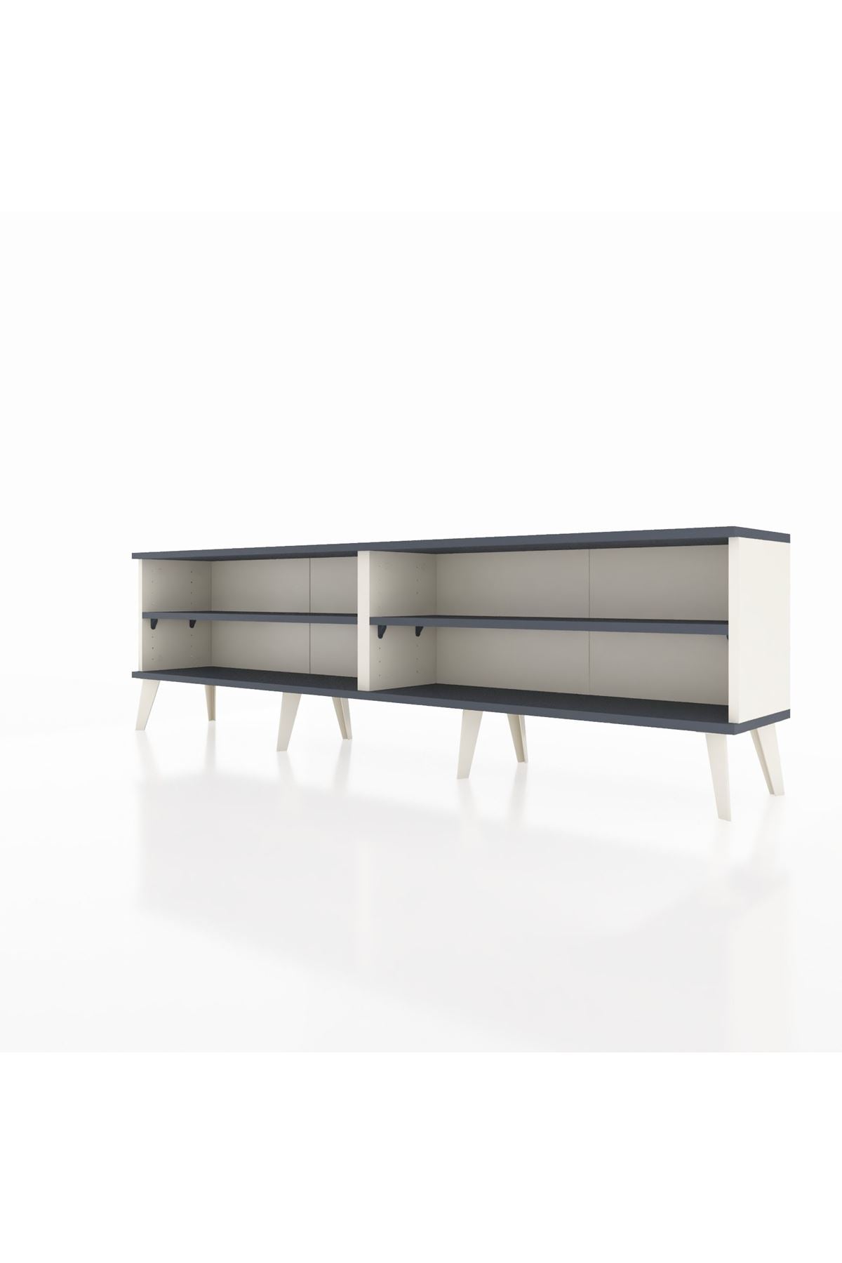 Arges TV Ünitesi 2 Raflı  176x30x51 Aytaşı-Antrasit/Antrasit