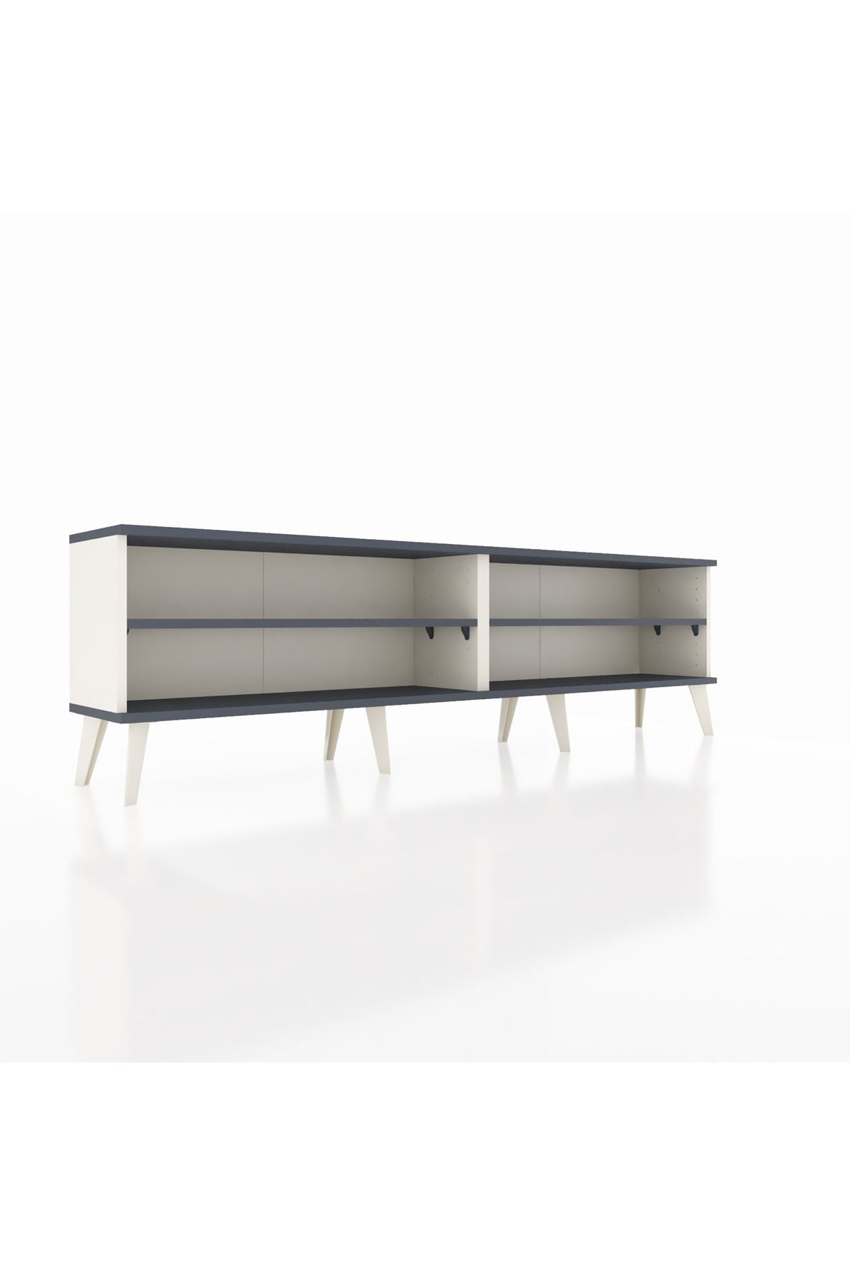 Arges TV Ünitesi 2 Raflı  176x30x51 Aytaşı-Antrasit/Antrasit