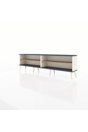 Arges TV Ünitesi 2 Raflı  176x30x51 Aytaşı-Antrasit/Çam