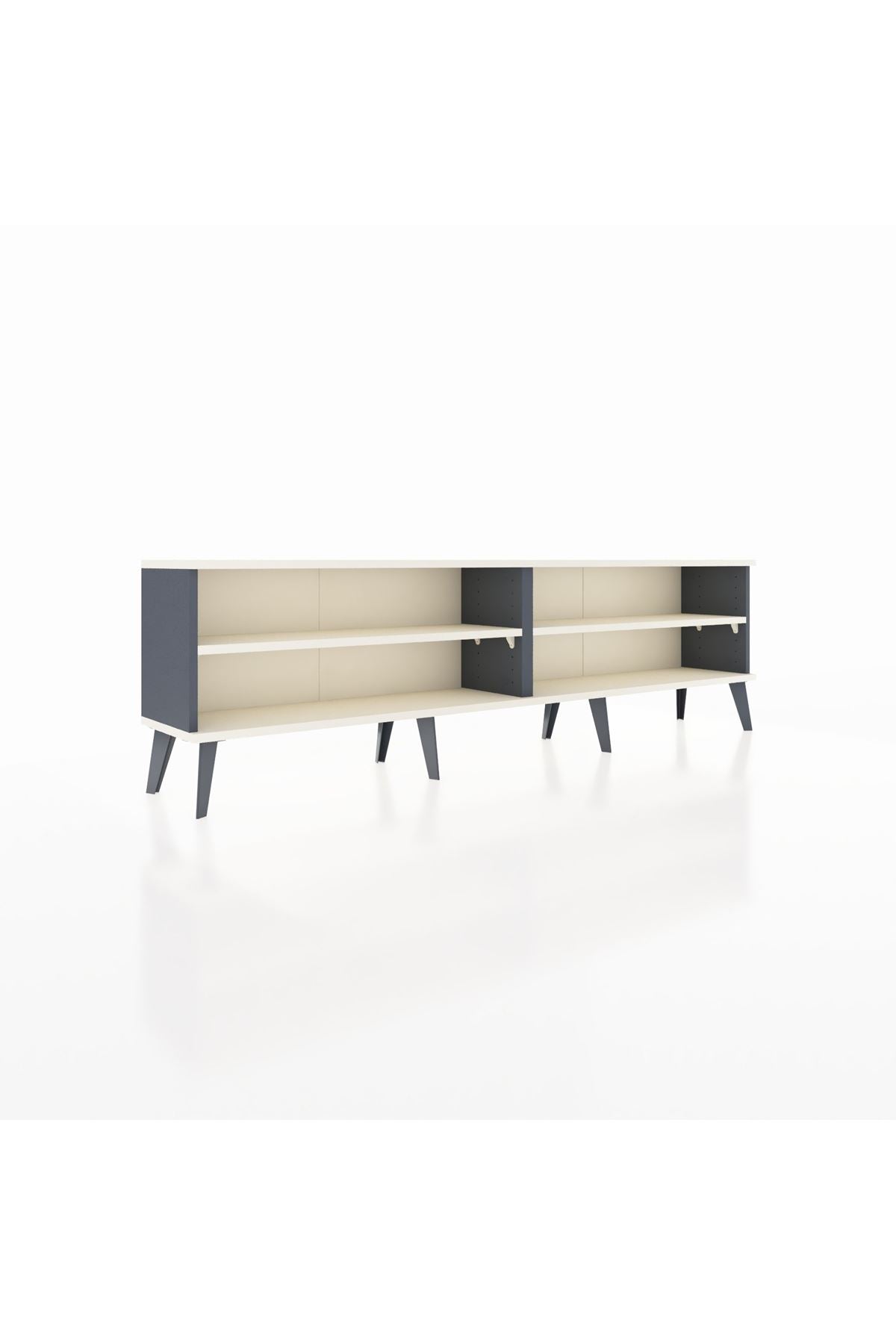 Arges TV Ünitesi 2 Raflı  176x30x51 Antrasit-Aytaşı/Aytaşı