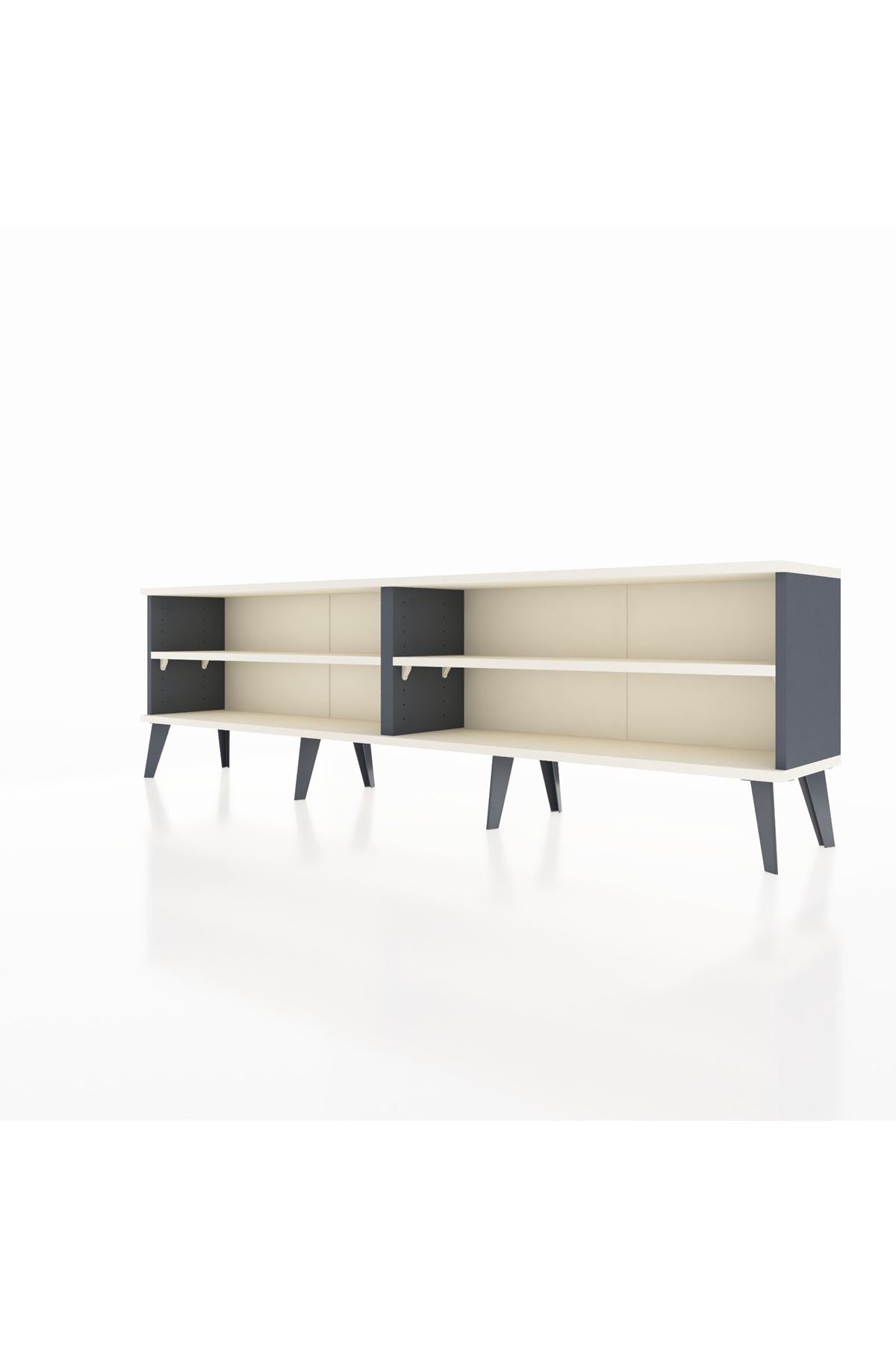 Arges TV Ünitesi 2 Raflı  176x30x51 Antrasit-Aytaşı/Aytaşı