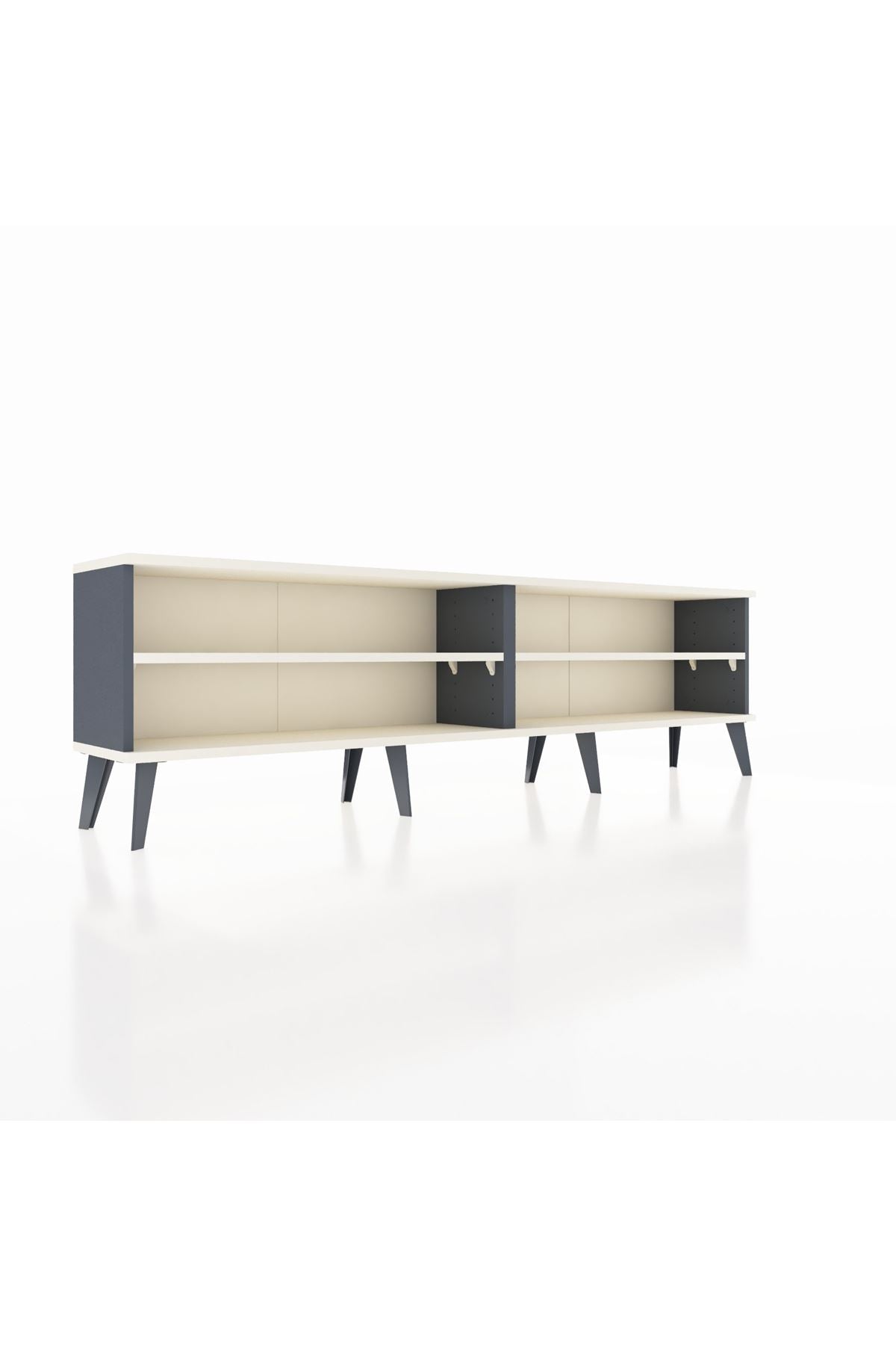 Arges TV Ünitesi 2 Raflı  176x30x51 Antrasit-Aytaşı/Aytaşı