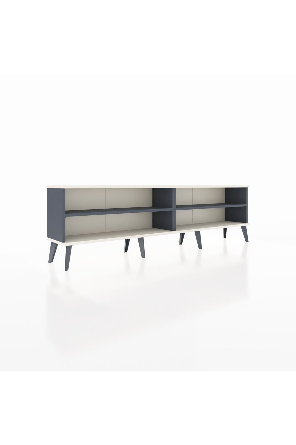 Arges TV Ünitesi 2 Raflı  176x30x51 Antrasit-Aytaşı/Antrasit