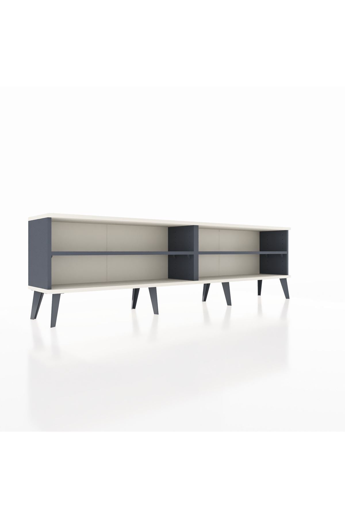 Arges TV Ünitesi 2 Raflı  176x30x51 Antrasit-Aytaşı/Antrasit