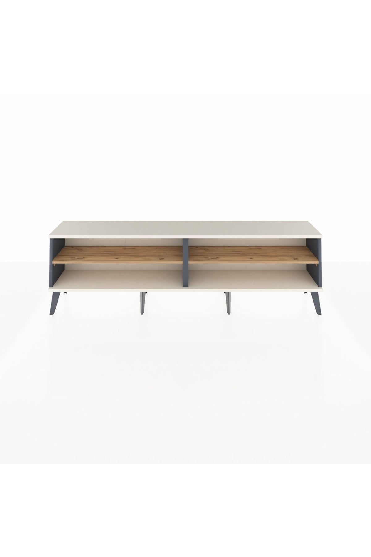 Arges TV Ünitesi 2 Raflı  176x30x51 Antrasit-Aytaşı/Çam