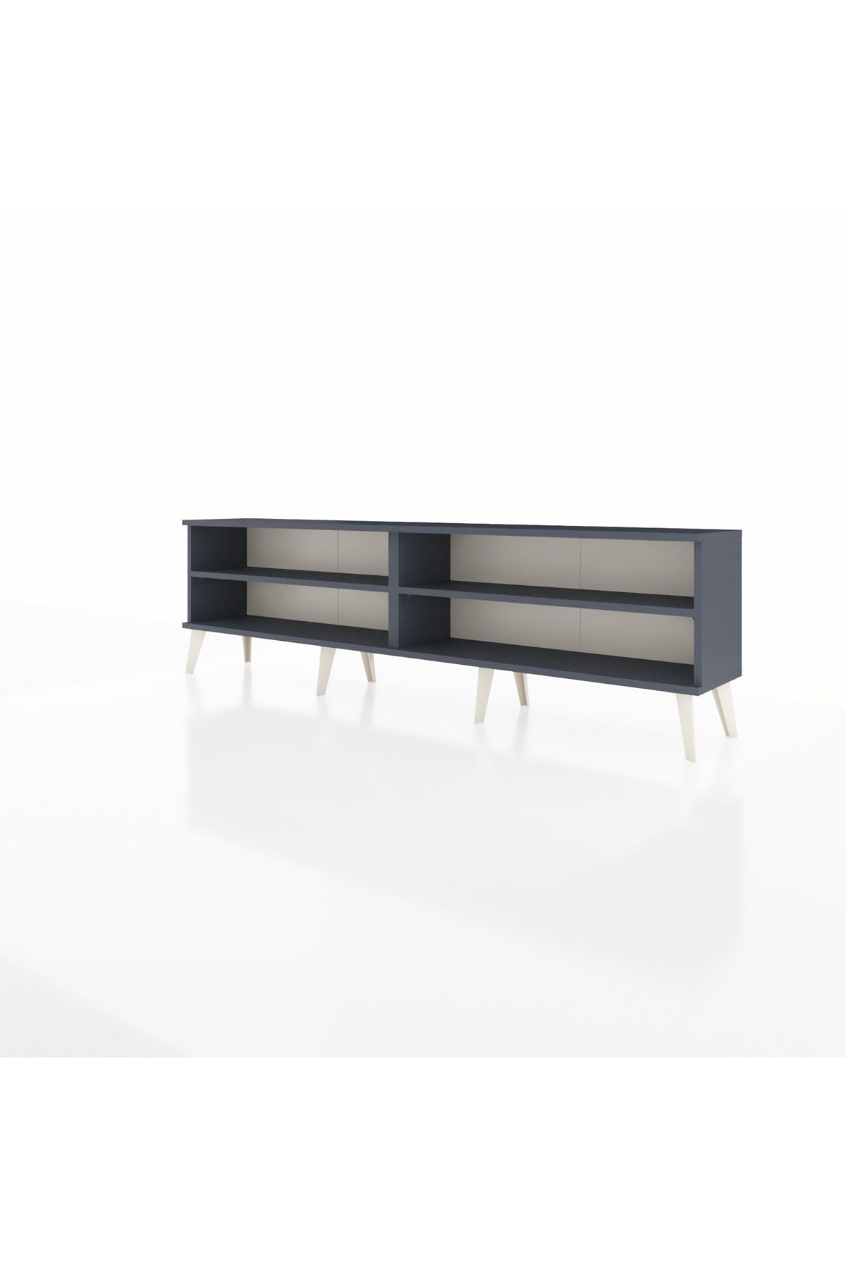 Arges TV Ünitesi 2 Raflı  176x30x51 Antrasit-Antrasit/Antrasit