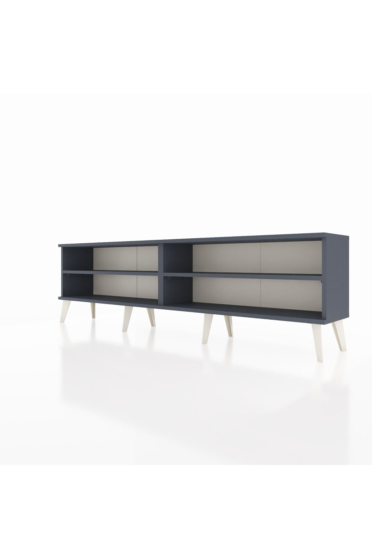 Arges TV Ünitesi 2 Raflı  176x30x51 Antrasit-Antrasit/Antrasit